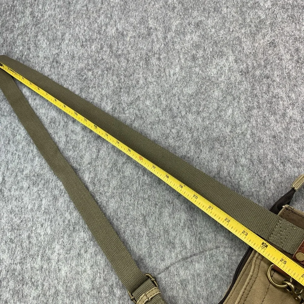 CHALA Patch Crossbody Shoulder Messenger Bag Purse Olive Khaki Owl Keychain - Picture 10 of 10